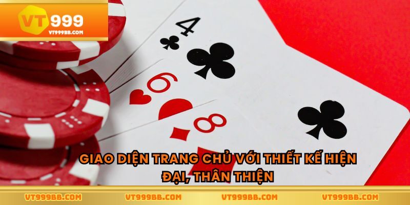 Giao diện trang chủ với thiết kế hiện đại, thân thiện